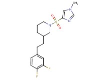 3-[2-(3,4-difluorophenyl)ethyl]-1-[(1-methyl-1H-imidazol-4-yl)sulfonyl]piperidine