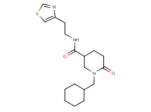 1-(cyclohexylmethyl)-6-oxo-N-[2-(1,3-thiazol-4-yl)ethyl]-3-piperidinecarboxamide