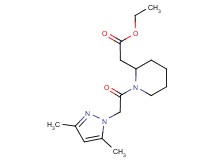 ethyl {1-[(3,5-dimethyl-1H-pyrazol-1-yl)acetyl]-2-piperidinyl}acetate