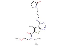 N-isopropyl-N-(2-methoxyethyl)-5-methyl-4-{[3-(2-oxo-1-pyrrolidinyl)propyl]amino}thieno[2,3-d]pyrimidine-6-carboxamide