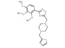 1-(2-thienylmethyl)-4-{[3-(2,3,4-trimethoxyphenyl)-1,2,4-oxadiazol-5-yl]methyl}piperazine