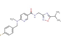 6-[(4-fluorobenzyl)(methyl)amino]-N-[(5-isopropyl-1,2,4-oxadiazol-3-yl)methyl]nicotinamide