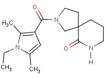 2-[(1-ethyl-2,5-dimethyl-1H-pyrrol-3-yl)carbonyl]-2,7-diazaspiro[4.5]decan-6-one