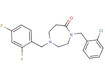 4-(2-chlorobenzyl)-1-(2,4-difluorobenzyl)-1,4-diazepan-5-one