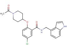 2-[(1-acetyl-4-piperidinyl)oxy]-5-chloro-N-(1H-indol-4-ylmethyl)benzamide