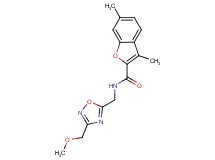N-{[3-(methoxymethyl)-1,2,4-oxadiazol-5-yl]methyl}-3,6-dimethyl-1-benzofuran-2-carboxamide