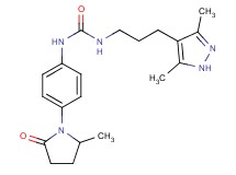 N-[3-(3,5-dimethyl-1H-pyrazol-4-yl)propyl]-N'-[4-(2-methyl-5-oxopyrrolidin-1-yl)phenyl]urea