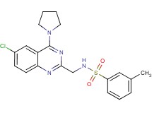 N-{[6-chloro-4-(1-pyrrolidinyl)-2-quinazolinyl]methyl}-3-methylbenzenesulfonamide