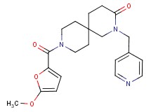 9-(5-methoxy-2-furoyl)-2-(pyridin-4-ylmethyl)-2,9-diazaspiro[5.5]undecan-3-one