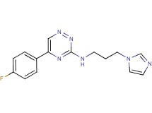 5-(4-fluorophenyl)-N-[3-(1H-imidazol-1-yl)propyl]-1,2,4-triazin-3-amine