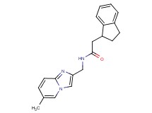 2-(2,3-dihydro-1H-inden-1-yl)-N-[(6-methylimidazo[1,2-a]pyridin-2-yl)methyl]acetamide