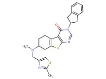 3-(2,3-dihydro-1H-inden-2-yl)-7-{methyl[(2-methyl-1,3-thiazol-4-yl)methyl]amino}-5,6,7,8-tetrahydro[1]benzothieno[2,3-d]pyrimidin-4(3H)-one