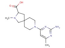 8-(2-amino-6-methyl-4-pyrimidinyl)-2-methyl-2,8-diazaspiro[4.5]decane-3-carboxylic acid