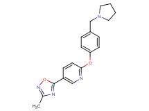5-(3-methyl-1,2,4-oxadiazol-5-yl)-2-[4-(pyrrolidin-1-ylmethyl)phenoxy]pyridine