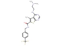 4-{[2-(dimethylamino)ethyl]amino}-5-methyl-N-[4-(trifluoromethyl)benzyl]thieno[2,3-d]pyrimidine-6-carboxamide