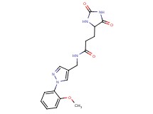 3-(2,5-dioxo-4-imidazolidinyl)-N-{[1-(2-methoxyphenyl)-1H-pyrazol-4-yl]methyl}propanamide