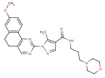 1-(8-methoxy-5,6-dihydrobenzo[h]quinazolin-2-yl)-5-methyl-N-[3-(4-morpholinyl)propyl]-1H-pyrazole-4-carboxamide