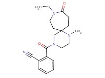 2-[(9-ethyl-1-methyl-10-oxo-1,4,9-triazaspiro[5.6]dodec-4-yl)carbonyl]benzonitrile