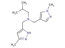 2-methyl-N-[(1-methyl-1H-pyrazol-4-yl)methyl]-N-[(3-methyl-1H-pyrazol-5-yl)methyl]propan-1-amine