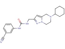 N-(3-cyanophenyl)-N'-[(5-cyclohexyl-4,5,6,7-tetrahydropyrazolo[1,5-a]pyrazin-2-yl)methyl]urea