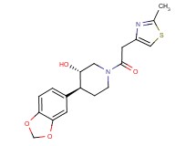 (3S*,4S*)-4-(1,3-benzodioxol-5-yl)-1-[(2-methyl-1,3-thiazol-4-yl)acetyl]-3-piperidinol