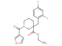 ethyl 3-(2,4-difluorobenzyl)-1-(3-furoyl)-3-piperidinecarboxylate