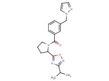 3-isopropyl-5-{1-[3-(1H-pyrazol-1-ylmethyl)benzoyl]pyrrolidin-2-yl}-1,2,4-oxadiazole