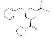 (3S*,5R*)-1-(4-pyridinylmethyl)-5-(1-pyrrolidinylcarbonyl)-3-piperidinecarboxylic acid