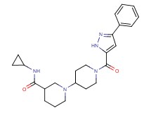 N-cyclopropyl-1'-[(3-phenyl-1H-pyrazol-5-yl)carbonyl]-1,4'-bipiperidine-3-carboxamide