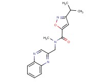 3-isopropyl-N-methyl-N-(2-quinoxalinylmethyl)-5-isoxazolecarboxamide