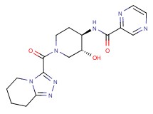 N-[(3R*,4R*)-3-hydroxy-1-(5,6,7,8-tetrahydro[1,2,4]triazolo[4,3-a]pyridin-3-ylcarbonyl)piperidin-4-yl]pyrazine-2-carboxamide