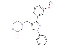 4-{[3-(3-methoxyphenyl)-1-phenyl-1H-pyrazol-4-yl]methyl}-2-piperazinone