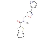 N-methyl-N-{[3-(3-pyridinyl)-5-isoxazolyl]methyl}-2,3-dihydro-1-benzothiophene-2-carboxamide