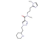 N-methyl-N-[3-(1-methyl-1H-imidazol-2-yl)propyl]-1-(2-piperidin-2-ylethyl)-1H-1,2,3-triazole-4-carboxamide