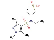 N-(1,1-dioxidotetrahydro-3-thienyl)-N-ethyl-1,3,5-trimethyl-1H-pyrazole-4-sulfonamide