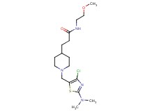 3-(1-{[4-chloro-2-(dimethylamino)-1,3-thiazol-5-yl]methyl}-4-piperidinyl)-N-(2-methoxyethyl)propanamide