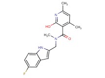 N-[(5-fluoro-1H-indol-2-yl)methyl]-2-hydroxy-N,4,6-trimethylnicotinamide