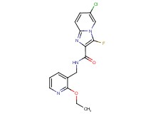6-chloro-N-[(2-ethoxypyridin-3-yl)methyl]-3-fluoroimidazo[1,2-a]pyridine-2-carboxamide