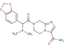 7-[1,3-benzodioxol-5-yl(dimethylamino)acetyl]-5,6,7,8-tetrahydroimidazo[1,2-a]pyrazine-3-carboxamide