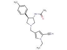 N-[(3S*,4R*)-1-[(5-cyano-1-ethyl-1H-pyrrol-3-yl)methyl]-4-(4-methylphenyl)-3-pyrrolidinyl]acetamide