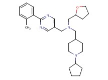 1-(1-cyclopentyl-4-piperidinyl)-N-{[2-(2-methylphenyl)-5-pyrimidinyl]methyl}-N-(tetrahydro-2-furanylmethyl)methanamine