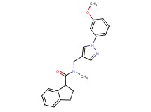 N-{[1-(3-methoxyphenyl)-1H-pyrazol-4-yl]methyl}-N-methyl-1-indanecarboxamide
