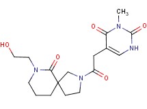 5-{2-[7-(2-hydroxyethyl)-6-oxo-2,7-diazaspiro[4.5]dec-2-yl]-2-oxoethyl}-3-methylpyrimidine-2,4(1H,3H)-dione