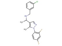(3-chlorobenzyl){1-[1-(2,4-difluorophenyl)-5-methyl-1H-pyrazol-4-yl]ethyl}amine