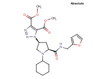 dimethyl 1-((3S,5S)-1-cyclohexyl-5-{[(2-furylmethyl)amino]carbonyl}-3-pyrrolidinyl)-1H-1,2,3-triazole-4,5-dicarboxylate