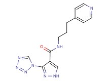 N-(3-pyridin-4-ylpropyl)-3-(1H-tetrazol-1-yl)-1H-pyrazole-4-carboxamide