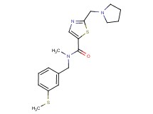 N-methyl-N-[3-(methylthio)benzyl]-2-(pyrrolidin-1-ylmethyl)-1,3-thiazole-5-carboxamide