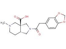 (3aS*,7aR*)-2-(1,3-benzodioxol-5-ylacetyl)-5-methyloctahydro-3aH-pyrrolo[3,4-c]pyridine-3a-carboxylic acid