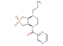 (4aR*,7aS*)-1-propyl-4-(2-pyrazinylcarbonyl)octahydrothieno[3,4-b]pyrazine 6,6-dioxide