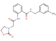 N-(3-methylbenzyl)-2-{[(2-oxo-1,3-oxazolidin-3-yl)acetyl]amino}benzamide